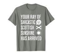 Your Little Ray of Sarcastic Scottish Sunshine Has Arrived T-Shirt, Men, Olive Heather, Medium