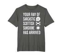 Your Little Ray of Sarcastic Scottish Sunshine Has Arrived T-Shirt, Men's Big and Tall, Asphalt Grey, 3X Tall