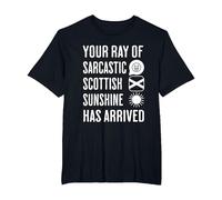 Your Little Ray of Sarcastic Scottish Sunshine Has Arrived T-Shirt, Men's Big and Tall, Black, 2X Tall
