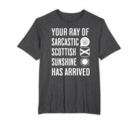 Your Little Ray of Sarcastic Scottish Sunshine Has Arrived T-Shirt, Men's Big and Tall, Dark Heather Grey, 2X Tall