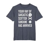Your Little Ray of Sarcastic Scottish Sunshine Has Arrived T-Shirt, Men's Big and Tall, Heather Blue, 4X Tall