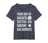 Your Little Ray of Sarcastic Scottish Sunshine Has Arrived T-Shirt, Women's Plus, Heather Blue, 4X