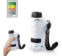 Your Little Scientist Microscope, 2026 New Miniscope Portable Microscope Kids, 60x-120x Pocket Microscope For Kids, Handheld Microscope For Science Experiments (White)