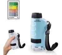 Your Little Scientist Microscope, 2026 New Miniscope Portable Microscope Kids, 60x-120x Pocket Microscope For Kids, Handheld Microscope For Science Experiments (Blue)