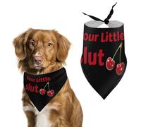Your Little Slut Funny Dog Bandanas Puppy Triangle Scarf Washable Bib for Small Medium Large Pet
