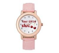 Your Little Slut Women's Wrist Watch Fashion Alloy Quartz Watch with Strap Easy to Read