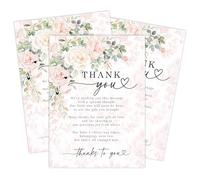 Your Main Event Prints Baby Shower Thank You Cards with Envelopes - Elegant and Convenient Gratitude Notes for Baby Showers (Pink Floral)