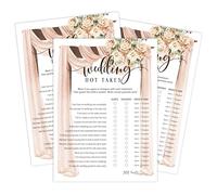 Your Main Event Prints Wedding Hot Takes Bridal Shower Game Cards, 30 Pack Fun Bachelorette Party Game, Funny Wedding Debate Cards for Bride to Be (Wedding Arch)