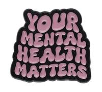 Your Mental Health Matters Awareness Anxiety Depression Mind Brain 1.25" Enamel Pin Badge, 1.25 inches, Enamel, enamel