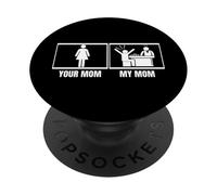 Your Mom My Mom Daughter Son Funny Blackjack Gambling PopSockets Adhesive PopGrip