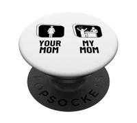 Your Mom My Mom Daughter Son Funny Blackjack Gambling PopSockets Adhesive PopGrip