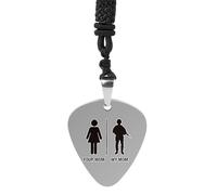 Your Mom My Mom Soilder Guitar Pick Pendant Necklace for Acoustic Electric Bass Players Guitar Accessories Guitarist Gifts