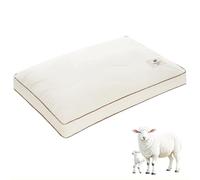 YOUR MOON Organic Firm Wool Pillow King Size, Support Firm Bed Pillows for Sleeping, Premium Australian Wool Filling with 100% Cotton Cover, Down Alternative Pillows (Off White)