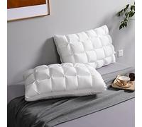 YOUR MOON Soft Pillow for Sleeping King Size Set of 2, Supportive Pillows for Bed, 100% Cotton Cover, Fluffy Down Alternative Filling, Hotel Luxury Pillow for Side, Back Sleepers (White)