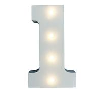 Your Name in Lights - White Wooden Light Up Number Wedding Baby Standing or Wall Mounted Decoration (1)