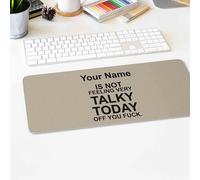 Your Name Introvert Gaming Desk Mat Personalised Custom Name Large Mouse Pad Quiet Moody Funny Gamer Gift Extended Keyboard Pad Non Slip PC Laptop Desk Protector Teen Gaming Setup