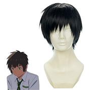 Your Name Tachibana Taki Cosplay Wig Black Short Synthetic Hair Halloween Carnival Anime Costume Wigs KUZ425b