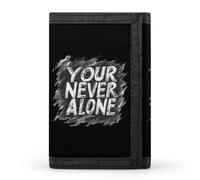 Your Never Alone Cloth Wallet Card with Holder Trifold Pocket Slim Wallets