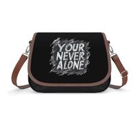 Your Never Alone Leather Crossbody Bags for Women Messenger Handbag Purse Shoulder Bag