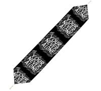 Your Never Alone Plush Table Runner Boho Country Farmhouse Kitchen Dining Table Decoration 178*33cm