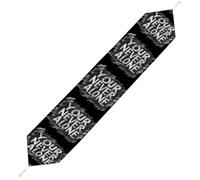 Your Never Alone Plush Table Runner Boho Country Farmhouse Kitchen Dining Table Decoration 200*33cm