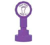 Your Next Step is... Teacher Stamp. 22mm, Xclamations Stamp in Purple Ink