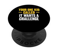 Your One Kid Called It Wants A Challenge Twin Dad PopSockets Adhesive PopGrip