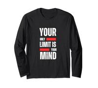 Your Only Limit is Your Mind Long Sleeve T-Shirt, Adult Unisex, Black, Medium