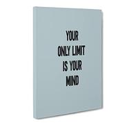 Your Only Limit Typography Quote Canvas Print | Gallery Wrapped 30mm Frame Wall Art | 24x16 inches | Ready to Hang | Modern Typography Picture | Living Room Bedroom Lounge Office