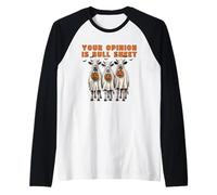 Your Opinion is Bull Sheet Ghost Costumed Cows Halloween Raglan Baseball Tee