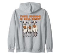 Your Opinion is Bull Sheet Ghost Costumed Cows Halloween Zip Hoodie