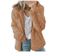 Your Orders Deal of The Day Buy Again Womens Winter Coats Warm Plush Coat Casual Jackets Zipper Cardigan Fashion Tops Women Hooded Women's Coat Womens Quilted Warehouse Deals Clearance Returns
