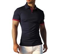 Your Orders Fashion Men's Tshirts Men's Lapel T Shirt Casual Short Sleeve Lapel Solid Color Short Sleeve Top Mens Tshirt T Shirts Men Man Fashion Clothes Mens Big and Tall Tops Black
