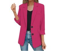 Your Orders Lightning Deals Cheap Items Blazer Suit for Women UK Elegant Long Sleeve Blazer Jacket With Pocket Fashion Solid Color Two Button Blazers Cardigans Sales Today Clearance
