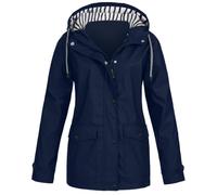 Your Orders Lightning Deals Cheap Items Womens Winter Coats Women Rain Raincoat Solid Hooded Jacket Windproof Outdoor Coat Plus Women's Coat Ladies Quilted Jackets Outlet Clearance Uk