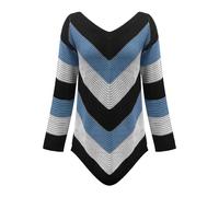 Your Orders My Account Black of Friday Winter Sweatshirt for Women Women's 2024 Autumn/Winter New Loose Contrast Knitted Top Sweater Christmas Jumpers for Today'S Deals of The Day (Blue, L)