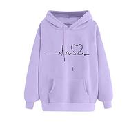 Your Orders Placed Recently By Me Gifts Oversized Sweatshirt Women Plus Size Sleeved Long Hoodie Pullover Print Casual Women's Sweatshirt Top Tops Women's Black of Friday Deals for Women (Purple, S)
