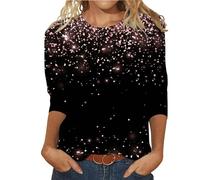 Your Orders Placed Recently by Me Gifts Plus Size Shirt for Women Women's Sequin T Shirt Design Three Sleeved Round Neck Fashion Top Summer Clothes Free UK Delivery Items Under 10 Pounds Sky Blue