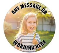 Your Own Image - Black Text - Any Size (4in - 7.5in) Personalised Edible Cake Topper on Premium Icing