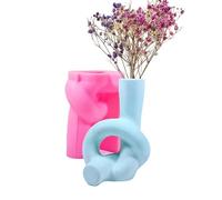 Your Own Vases with Silicone Mold Simple Flowerpot Texture for Making Planter and Cement Nordic Vase Mold
