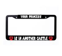 Your Princess Is in Another Castle Metal License Plate Frame Car Auto Tag Holder - 2 Holes Licenses Plate Covers Holders Frames