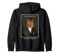 Your Royal Highness Funny Cat Graphic Zip Hoodie