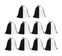 Your Scalp and Hair with Felt Sauna Hat, Designed to Minimize Heat Exposure and Prevent Headaches during Sauna (10pcs black/white)