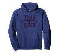Your Schedule is Fine Time Management Queen Pullover Hoodie, Adult Unisex, Navy, M