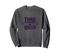 Your Schedule is Fine Time Management Queen Sweatshirt, Adult Unisex, Dark Heather Grey, L