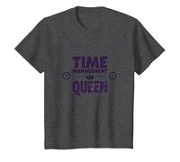Your Schedule is Fine Time Management Queen T-Shirt, Kids, Dark Heather Grey, 12 Years