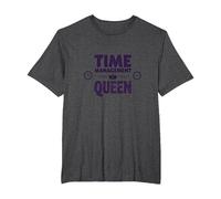 Your Schedule is Fine Time Management Queen T-Shirt, Men's Big and Tall, Dark Heather Grey, 5X Tall