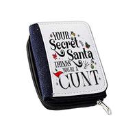 Your Secret Santa Thinks You're A Cunt, Women’s Denim Coin Wallet, Girls Purse, Gift Purse Wallet, Stags Purse.