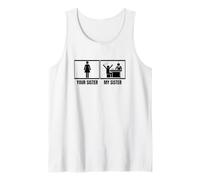 Your Sister My Sister Brother Funny Blackjack Gambling Tank Top