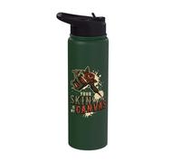 Your Skin is My Canvas Tattoo Artist Stainless Steel Insulated Water Bottle